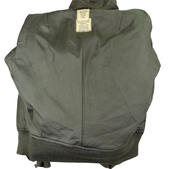 Vtg 80's Centre Mfg Co Green Fire Resistant Flight Summer Jacket CWU-36/P Sz S - Picture 7 of 10